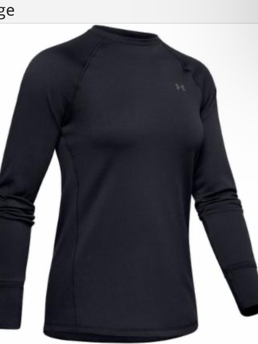 Under Armour Women's Base 3.0 Long Sleeve Shirt - Black XXL NWT